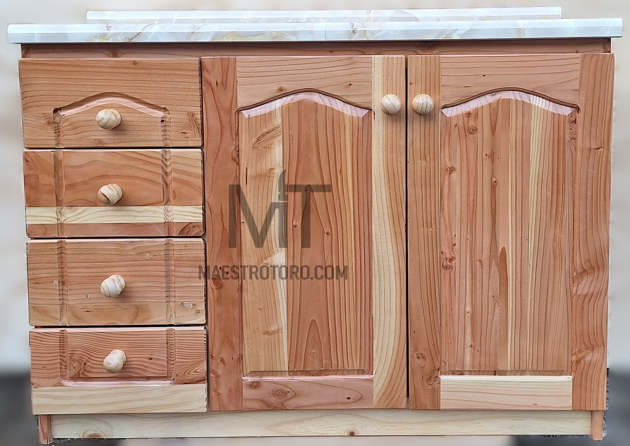 Base 1,2m con  postformado con cajones