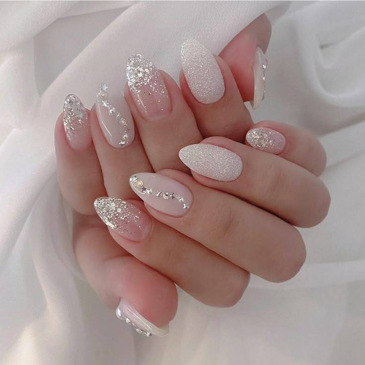 Elegant Glitter Press-On Nails