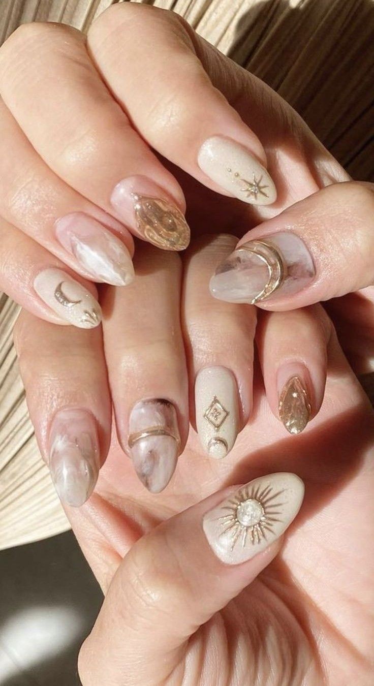 Celestial-Inspired Nail Art