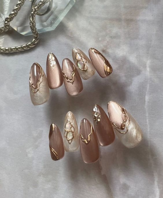 Luxury Marble Press-On Nails