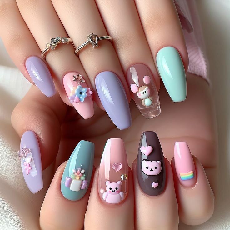 3D Cartoon Nail Art Set