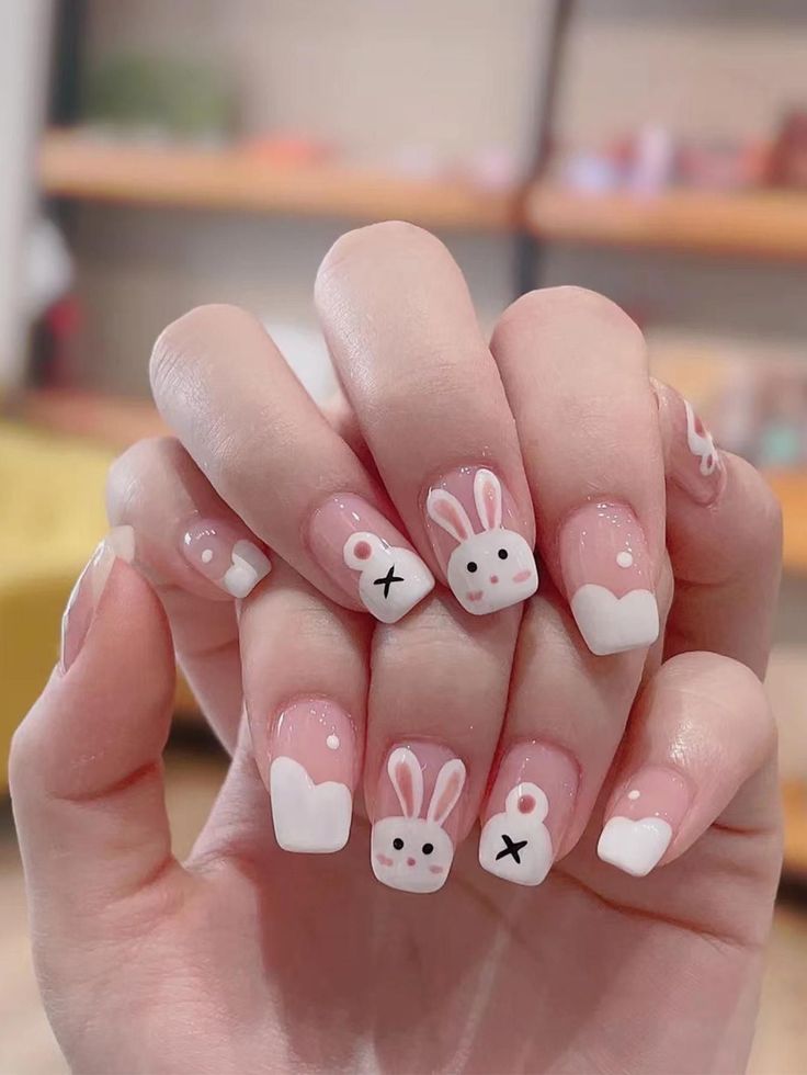 Cute Bunny Nail Art