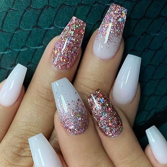 Glitter Ombre Acrylic Nails