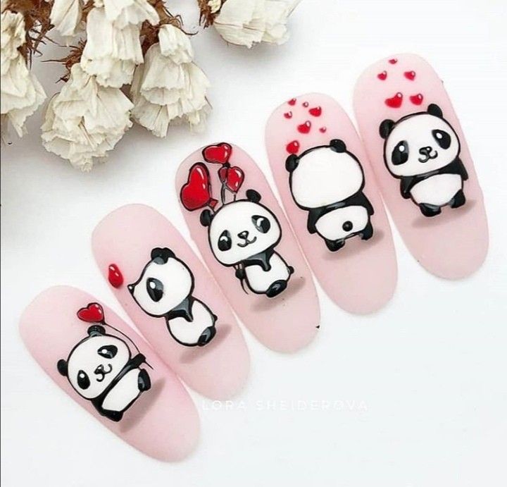 Panda Nail Art