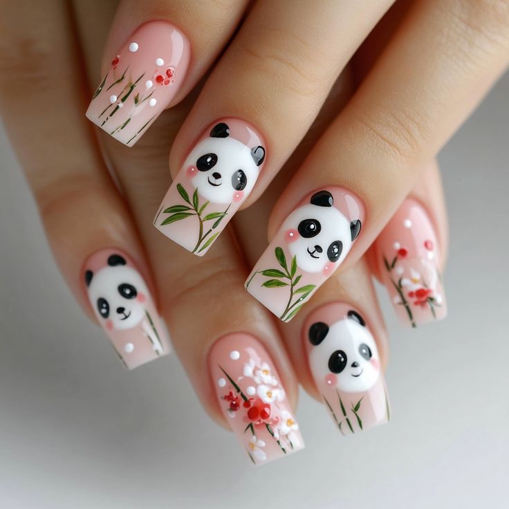 Panda Art Gel Nail Set
