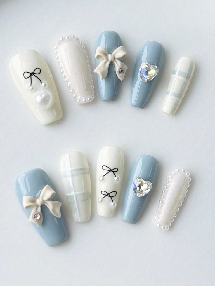 Elegant Blue and White