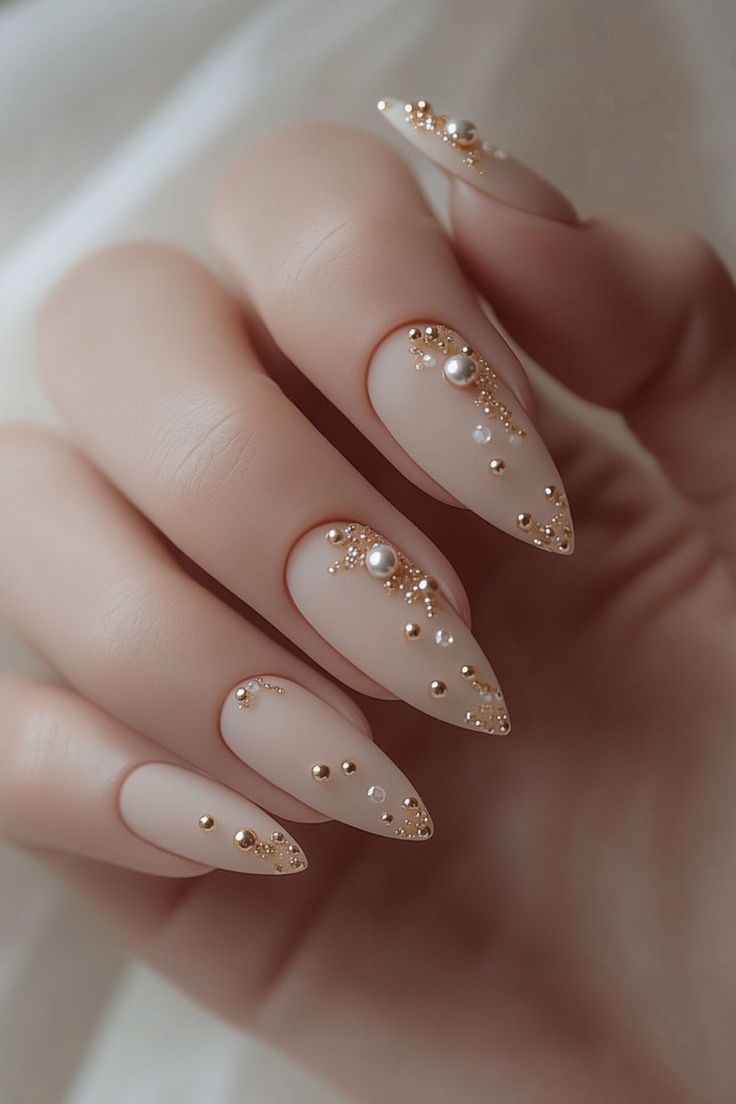 Pearl and Gold Beaded