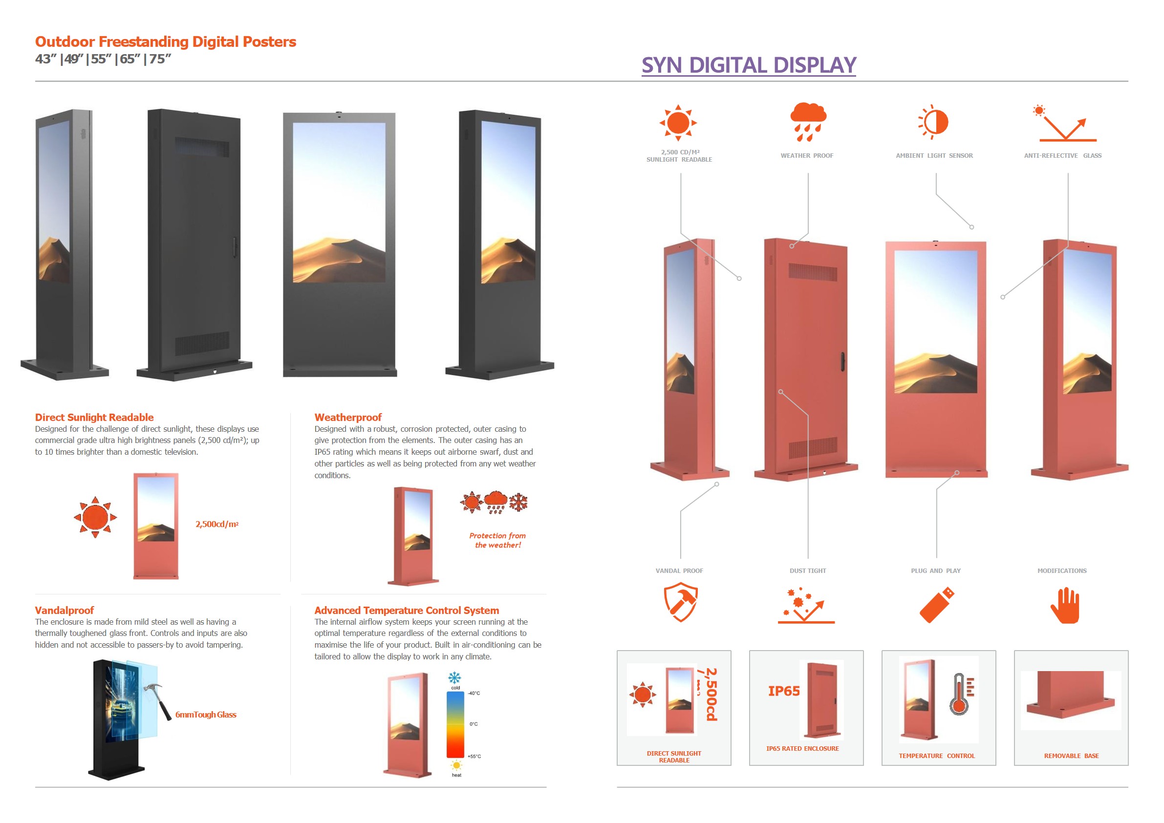 SYN Outdoor Freestanding Digital Posters Displays