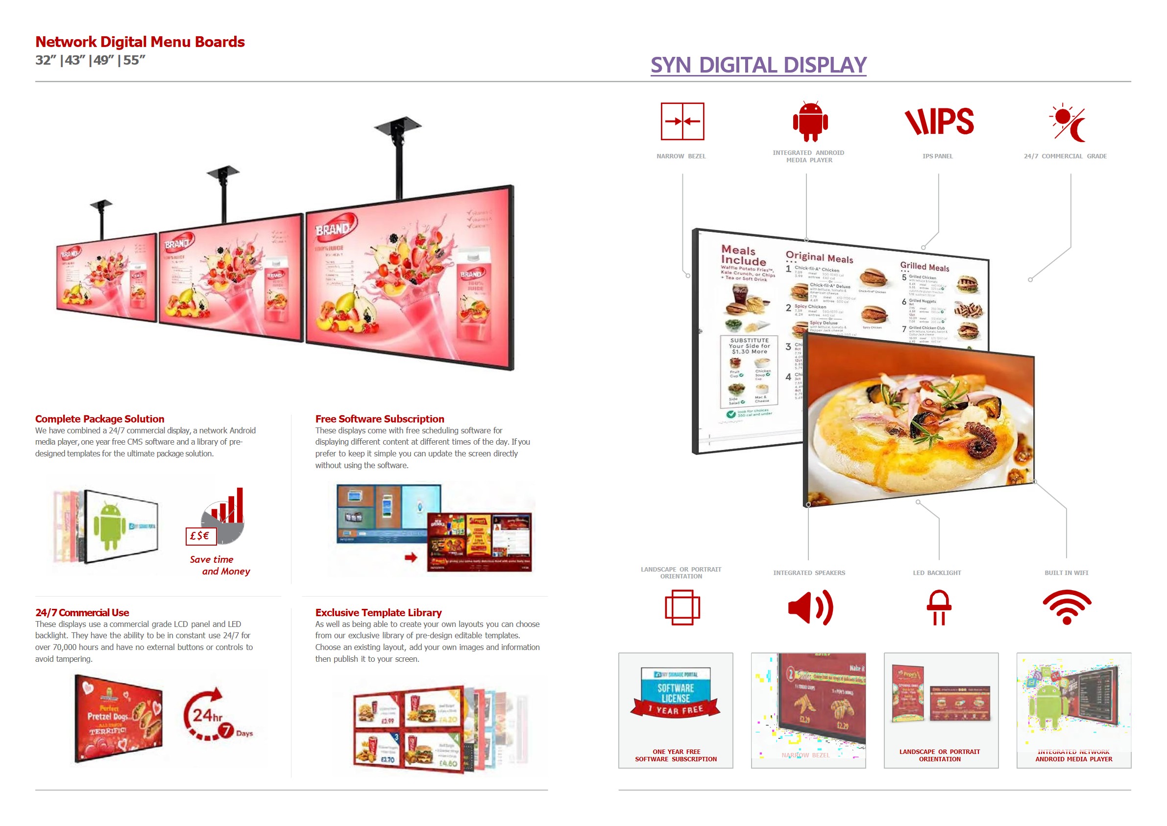 SYN Network Digital Menu Boards