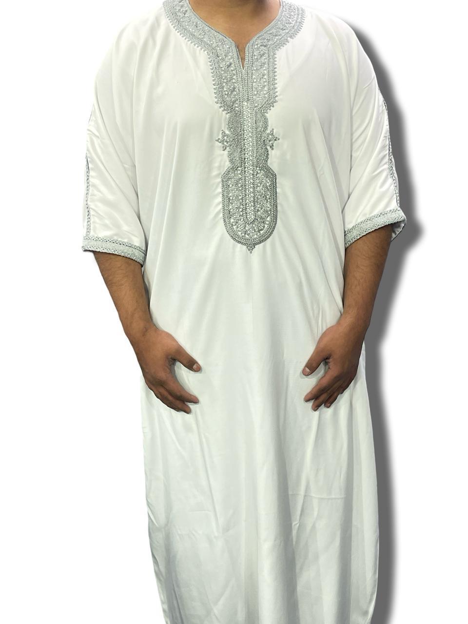 Moroccon Thobe - Traditional White 