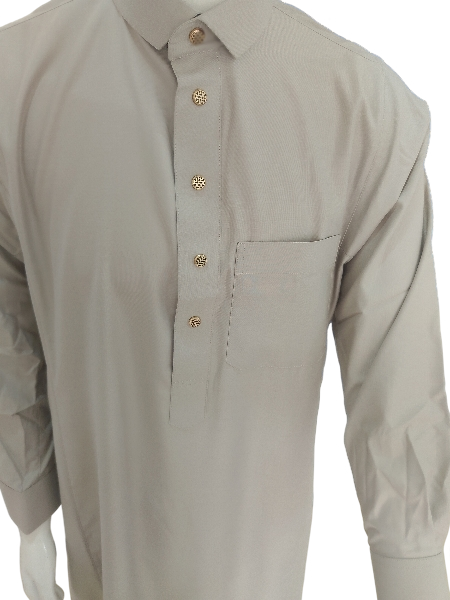 Saudi Thobe - Light Gray