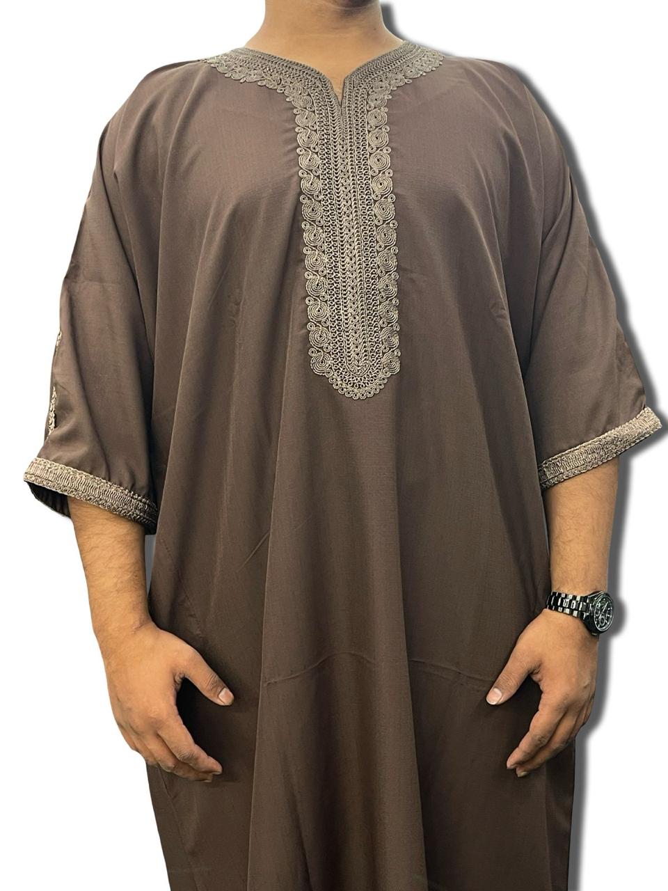 Moroccon Thobe - Traditional Brown 
