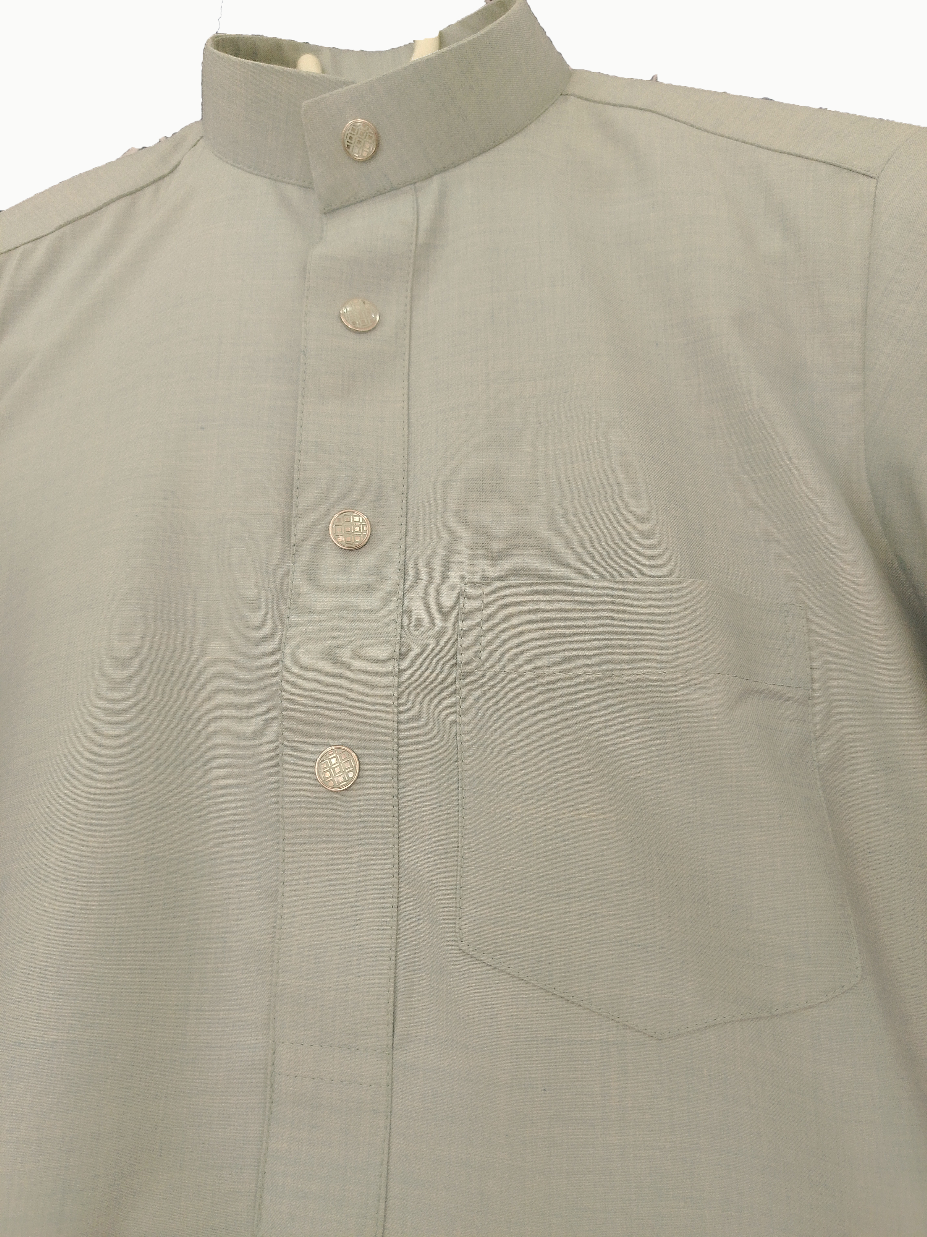 Kid's Saudi Thobe  -  Sage green