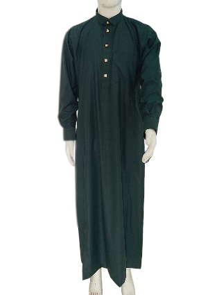 Saudi Thobe - Dark Green