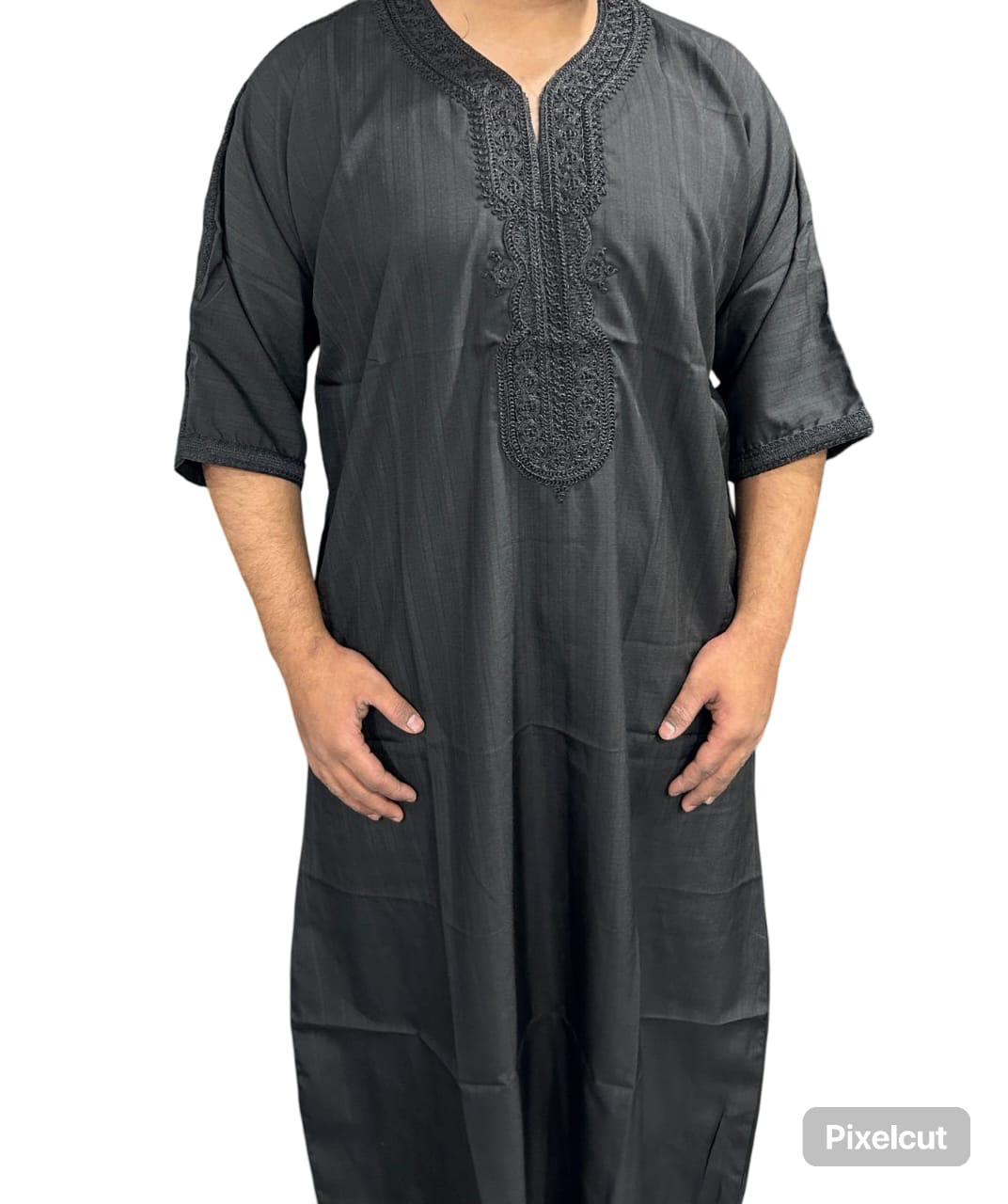 Moroccon Black Traditional Thobe