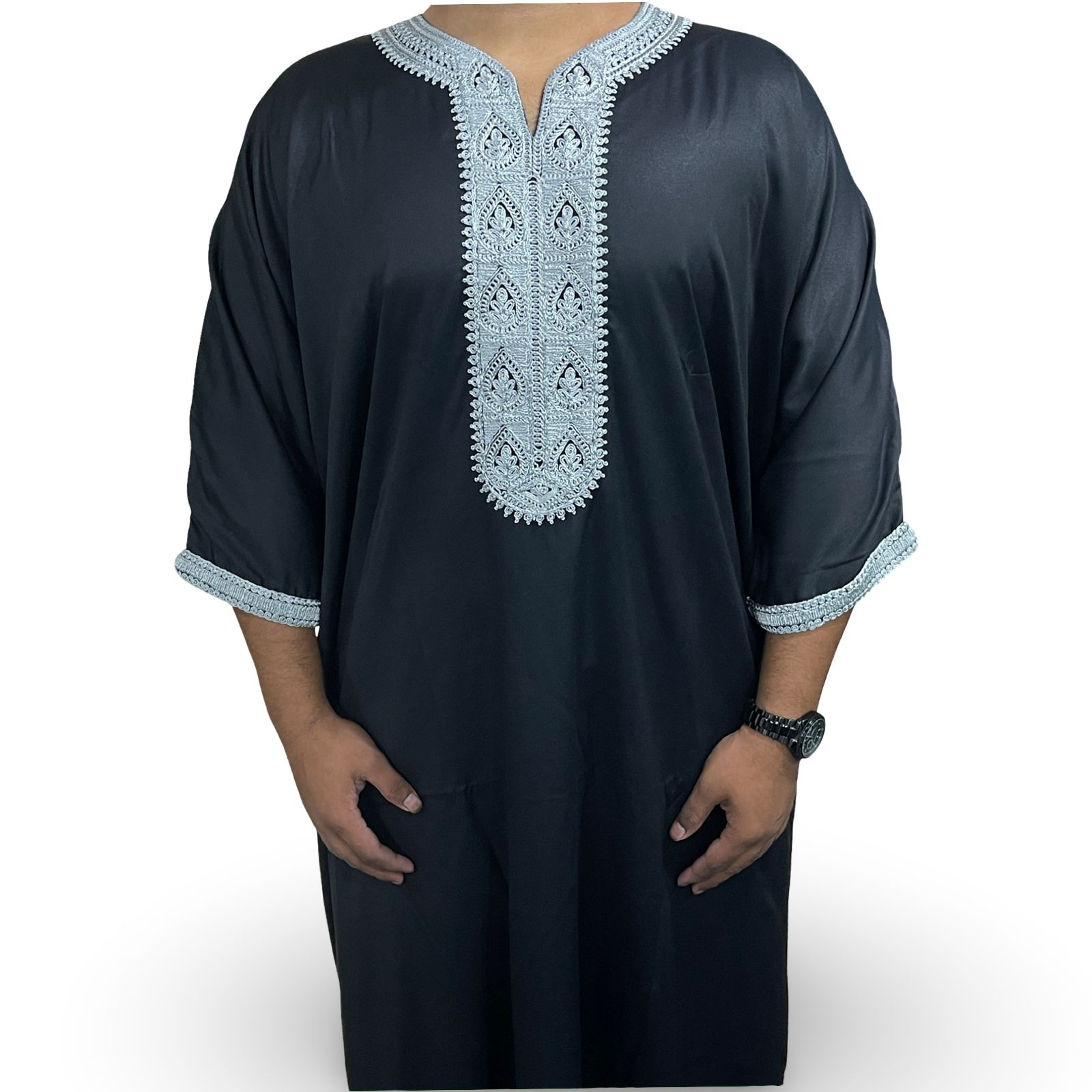 Moroccon Thobe - Traditional Black 