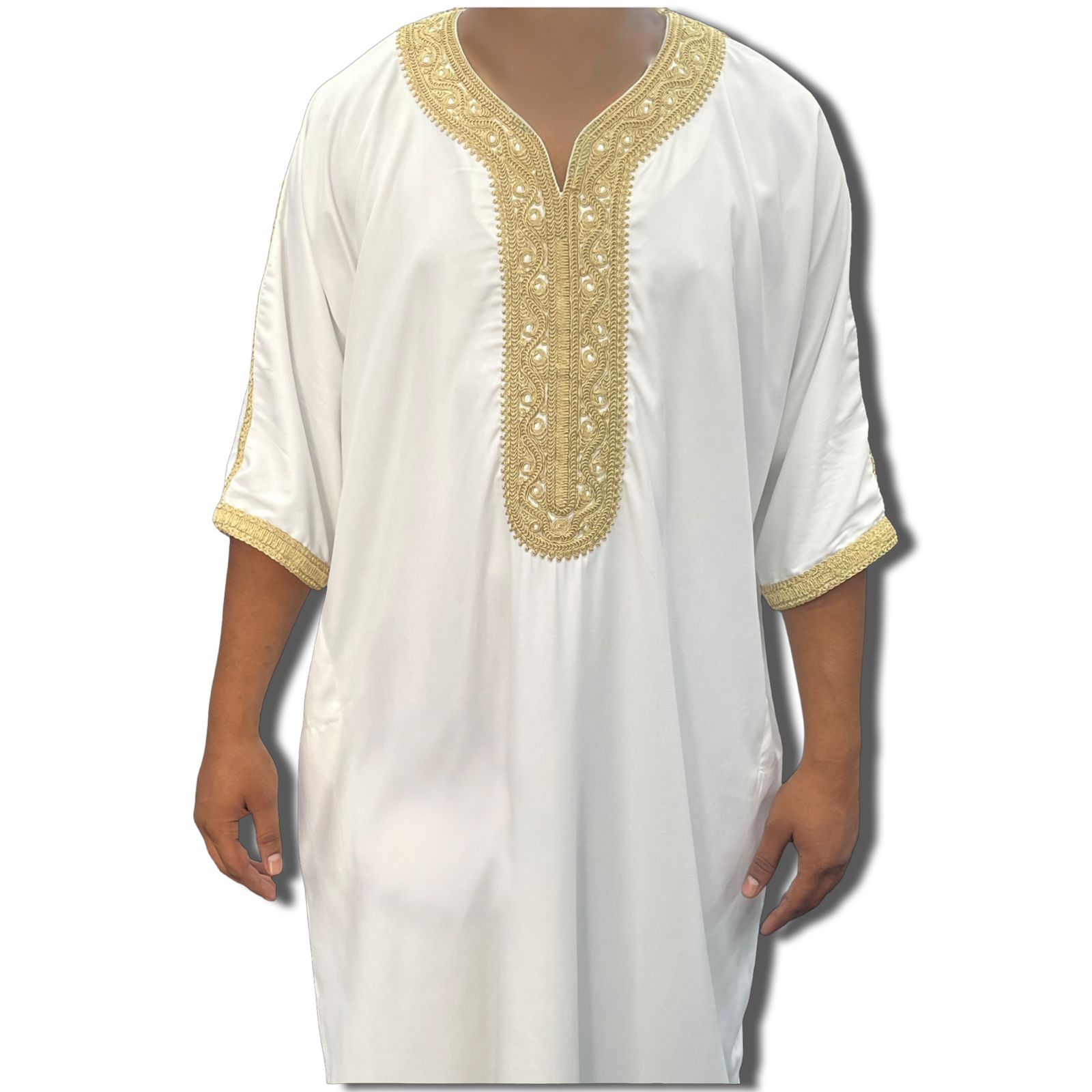 Moroccon Thobe - Traditional White 