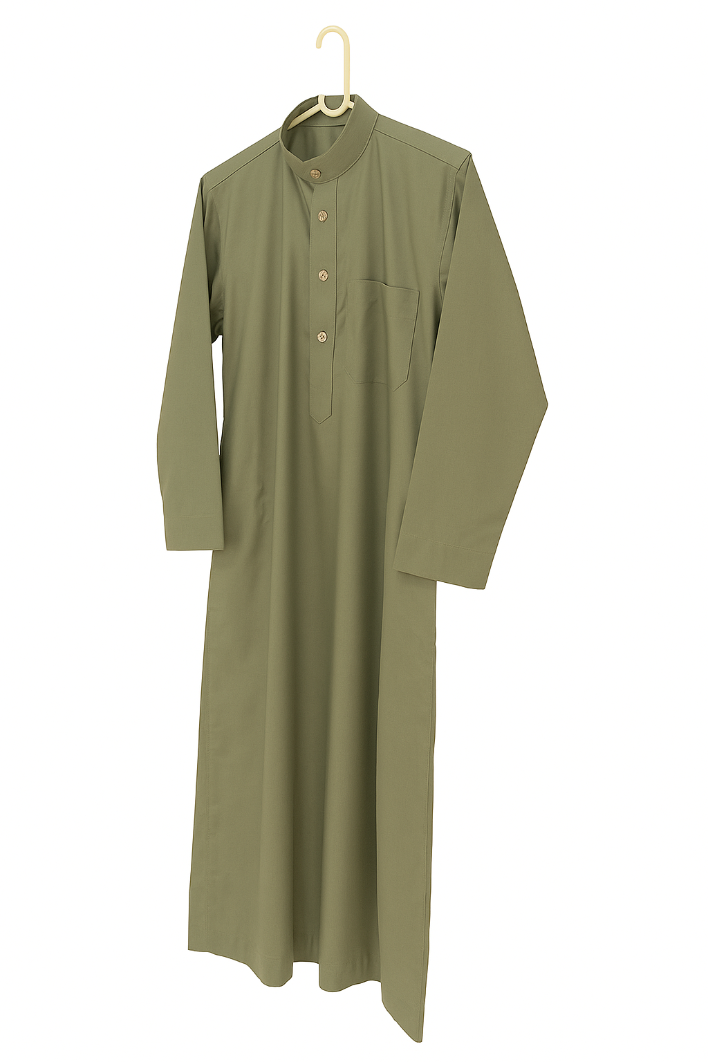 Kid's Saudi Thobe - Olive Green