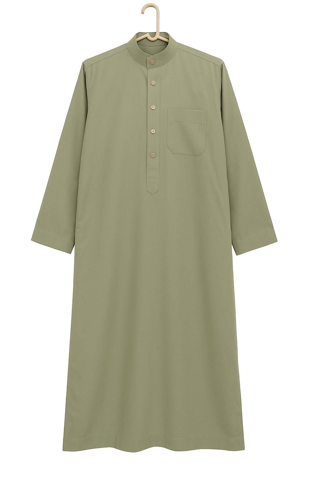 Kid's Saudi Thobe  -  Sage green