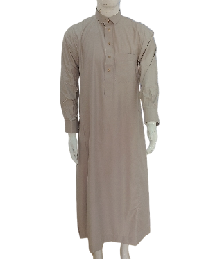 Saudi Thobe - Light Gray
