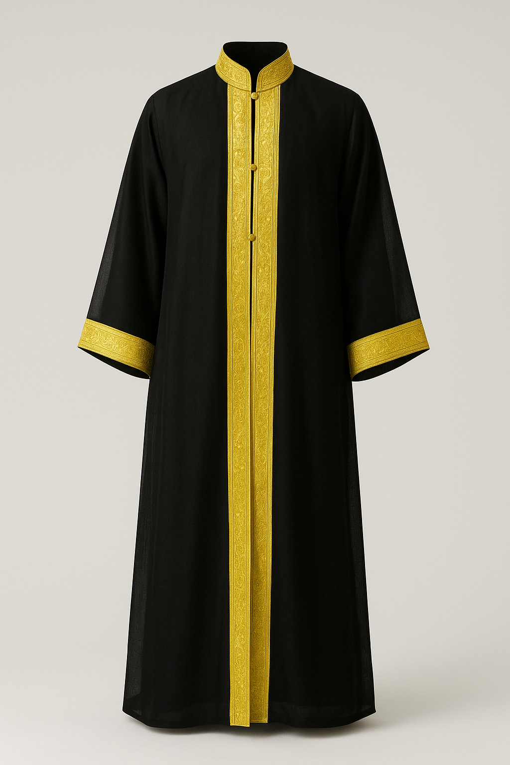 Kid’s Arabic Bisht - Elegant Black and Gold 