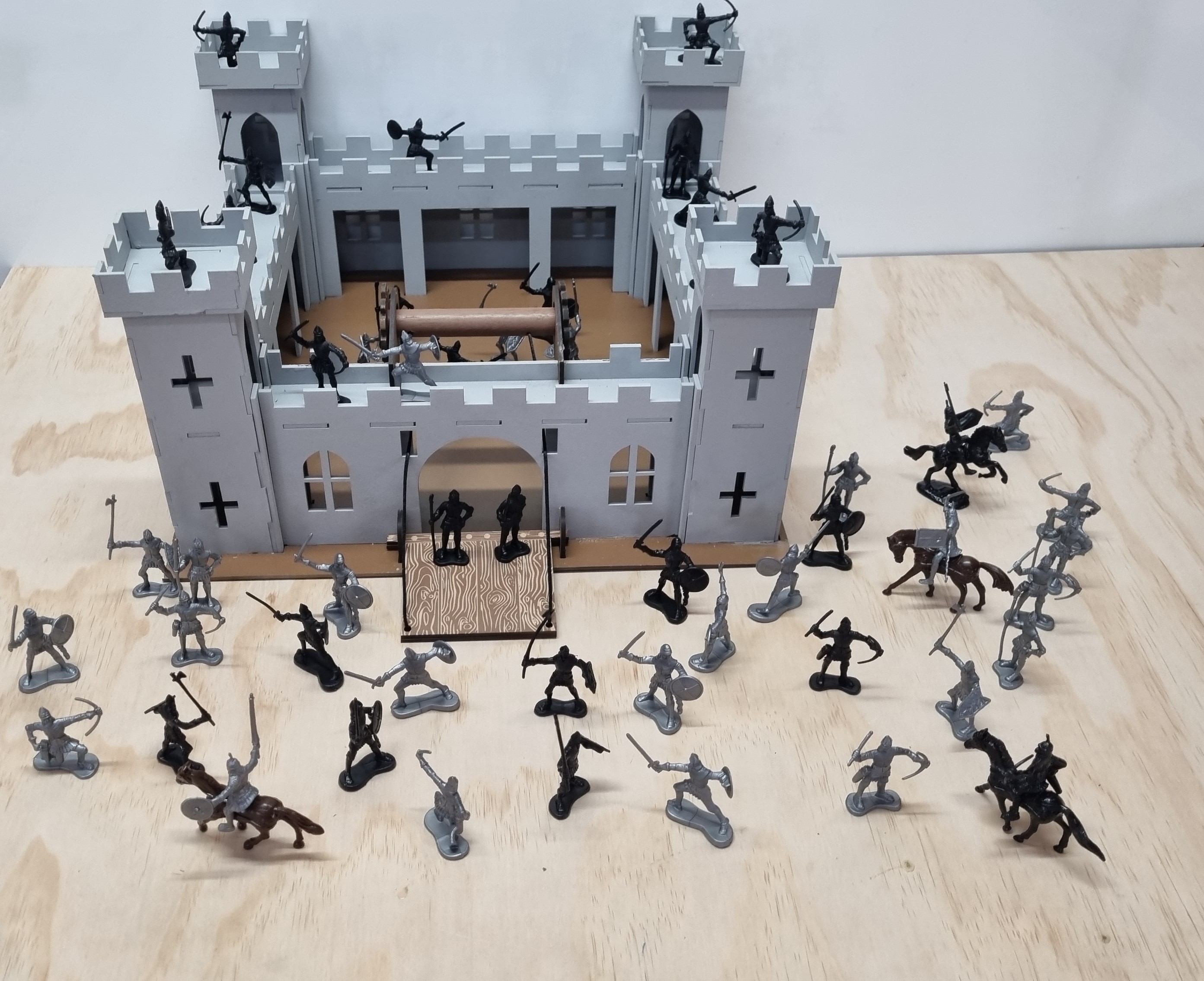 Wooden Medieval Castle Toy Set