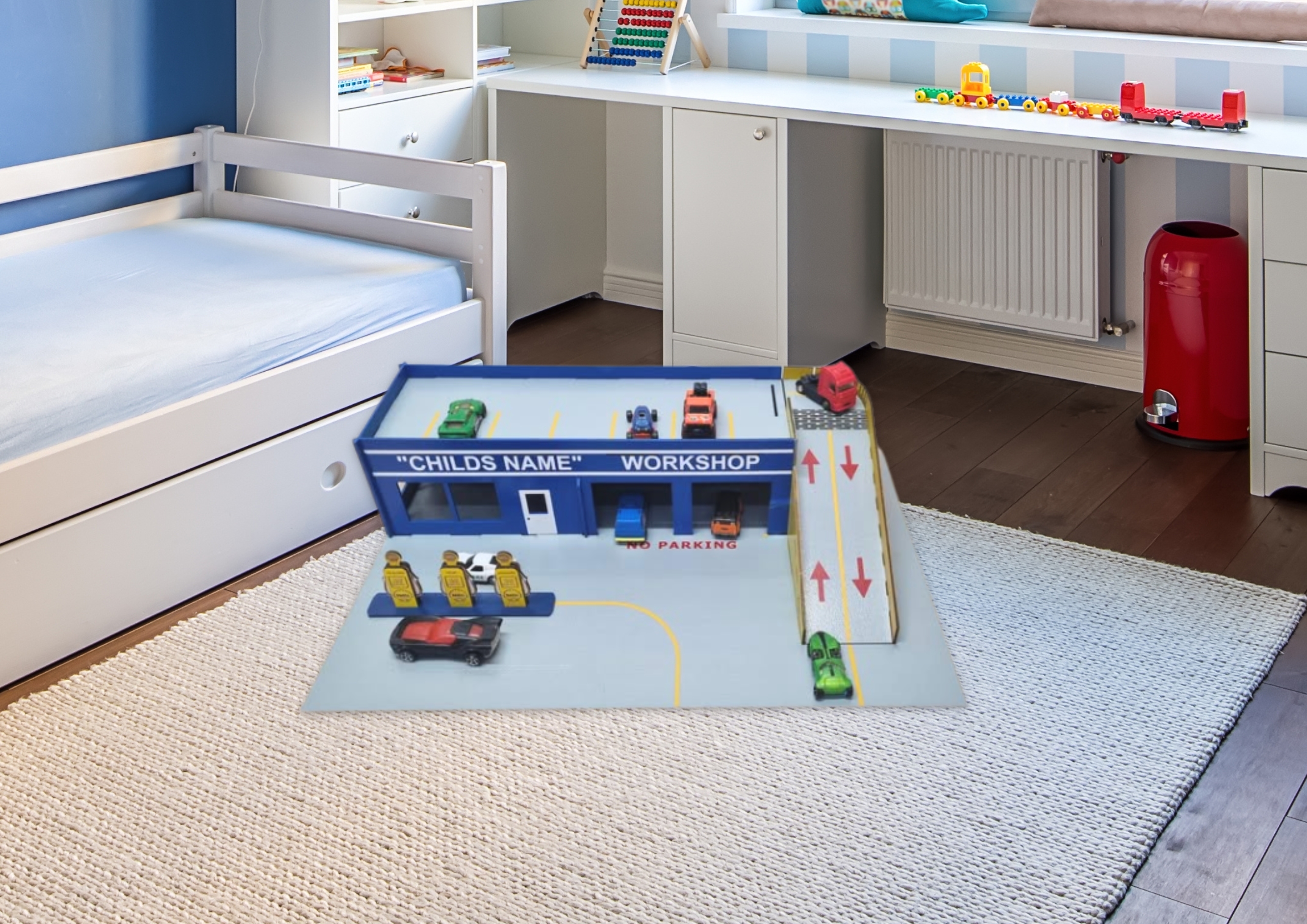Customizable Toddlers  Toy Garage Workshop