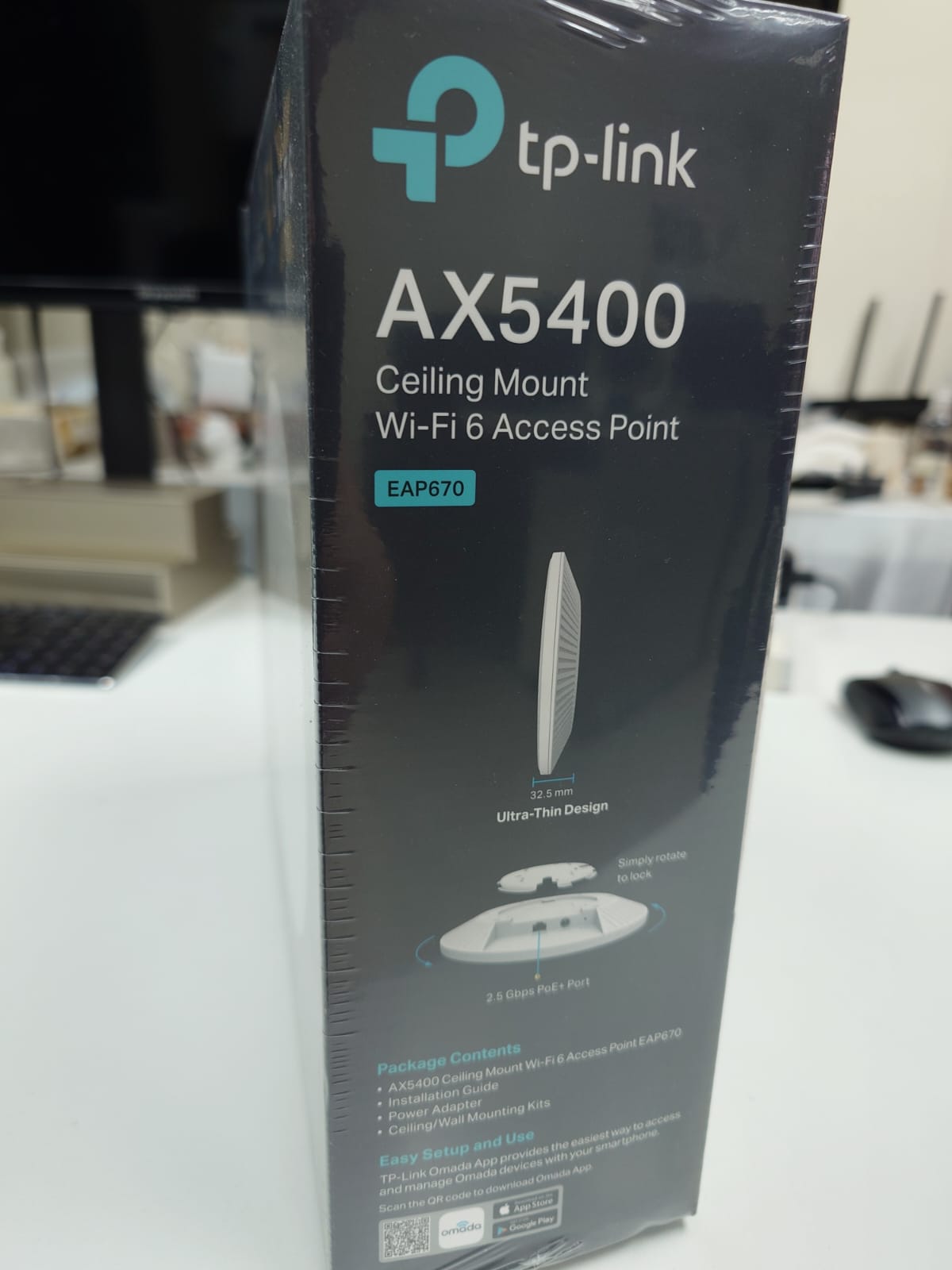 TP-Link AX5400 Ceiling-Mounted WiFi 6 Wireless Access Point, EAP670