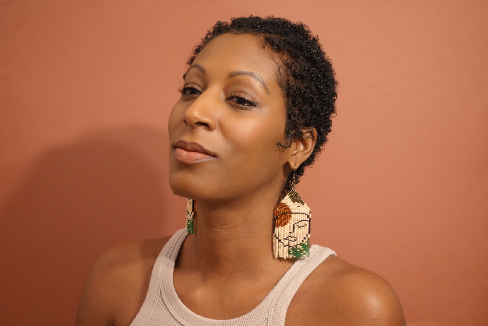 Handcrafted Beaded Earrings "Face collection"