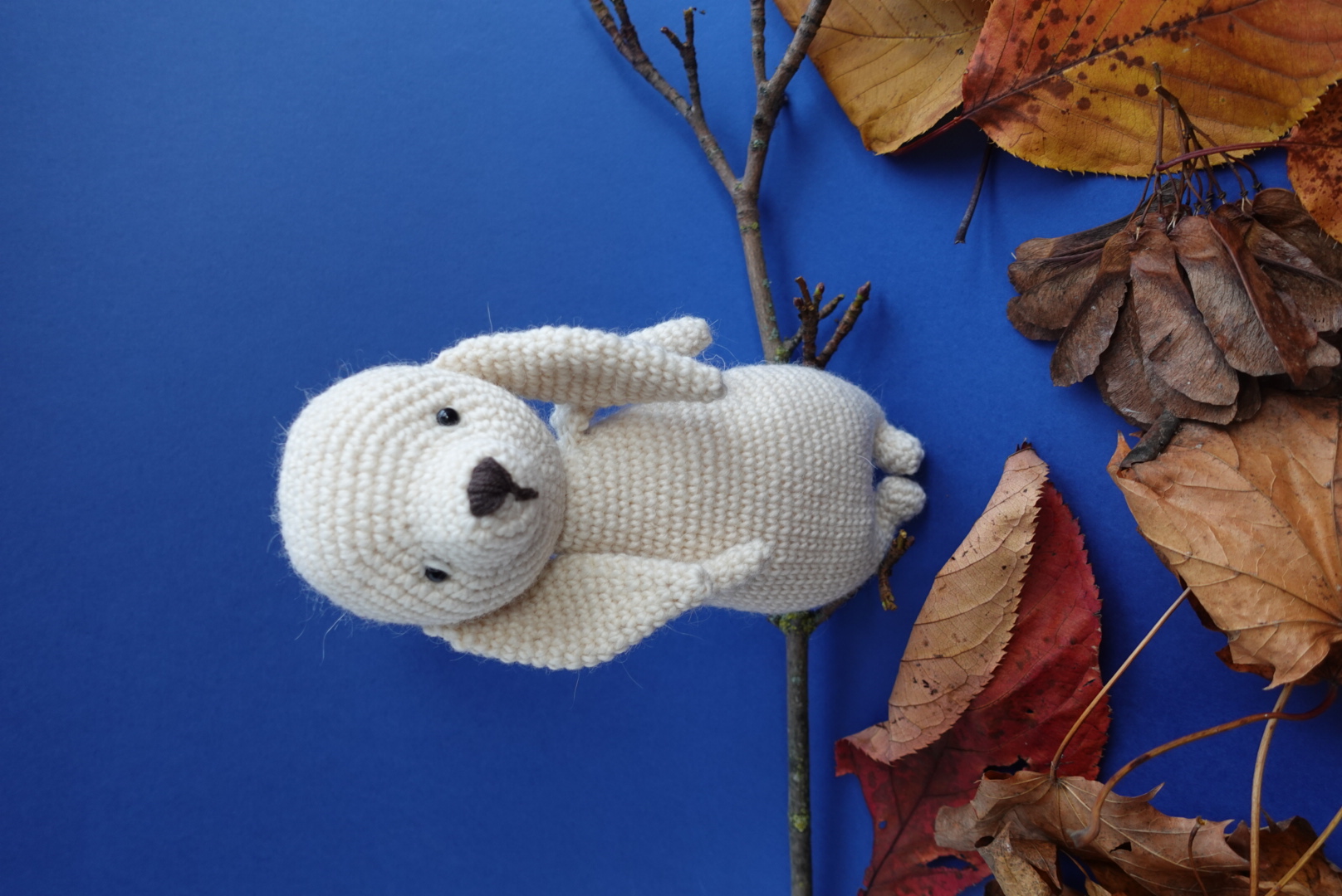 Handmade Crochet Bunny Toy with its Bag and a Red Heart