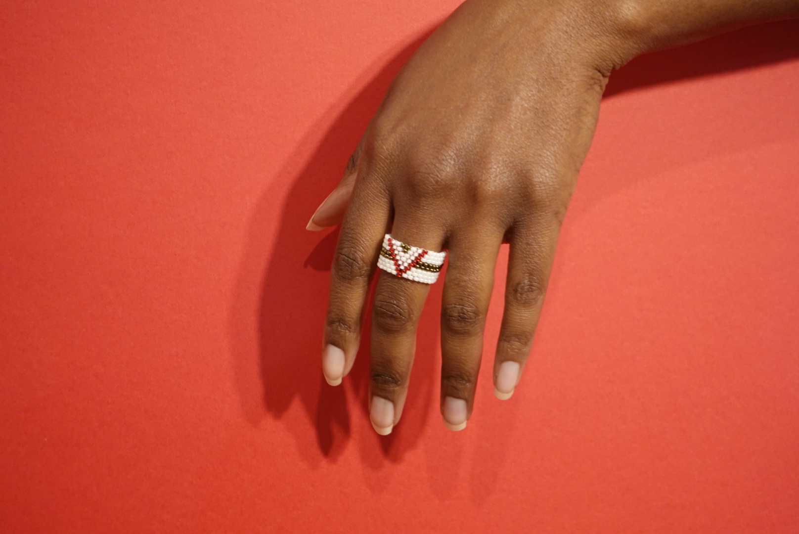 Elegant Beaded Ring "Aztec collection"