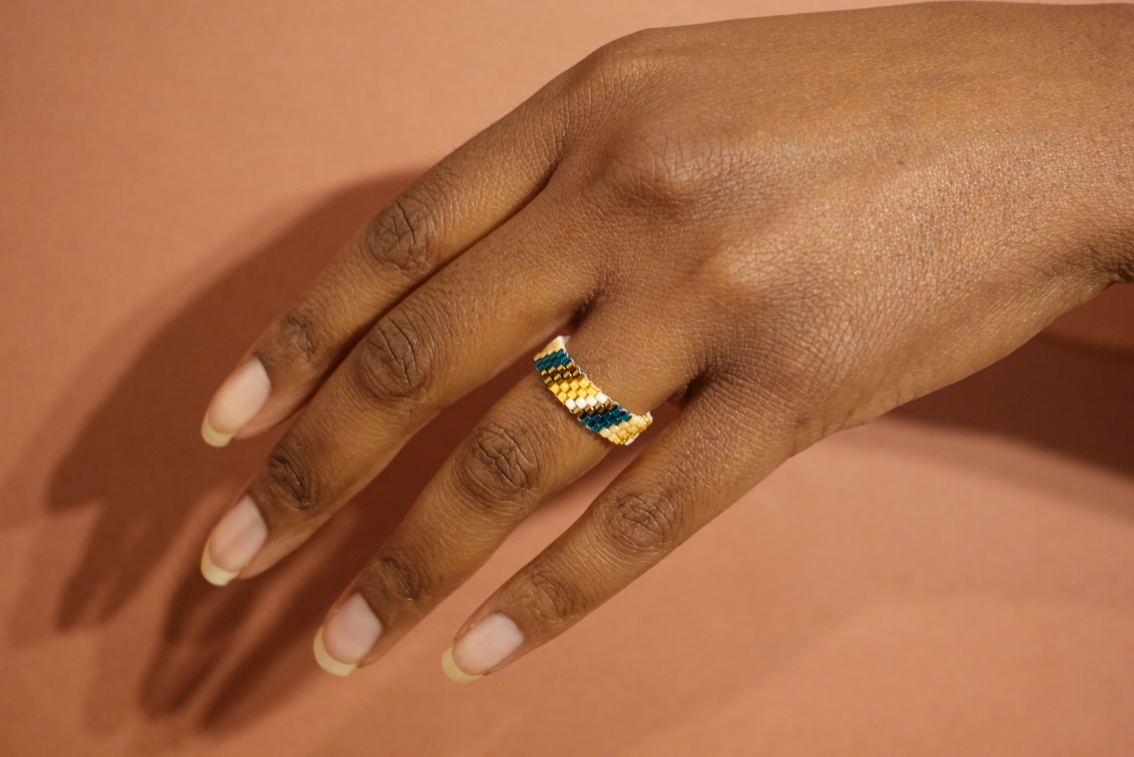 Colourful Beaded Ring "Azur collection"