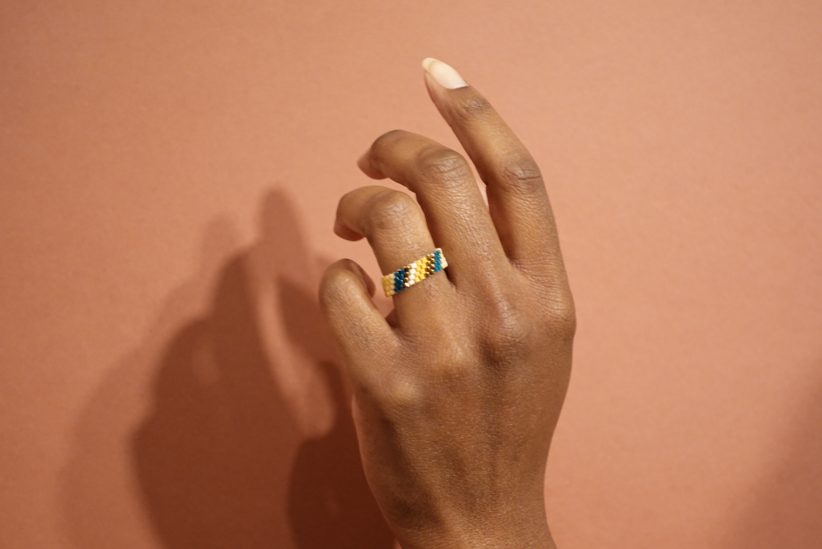 Colourful Beaded Ring "Azur collection"