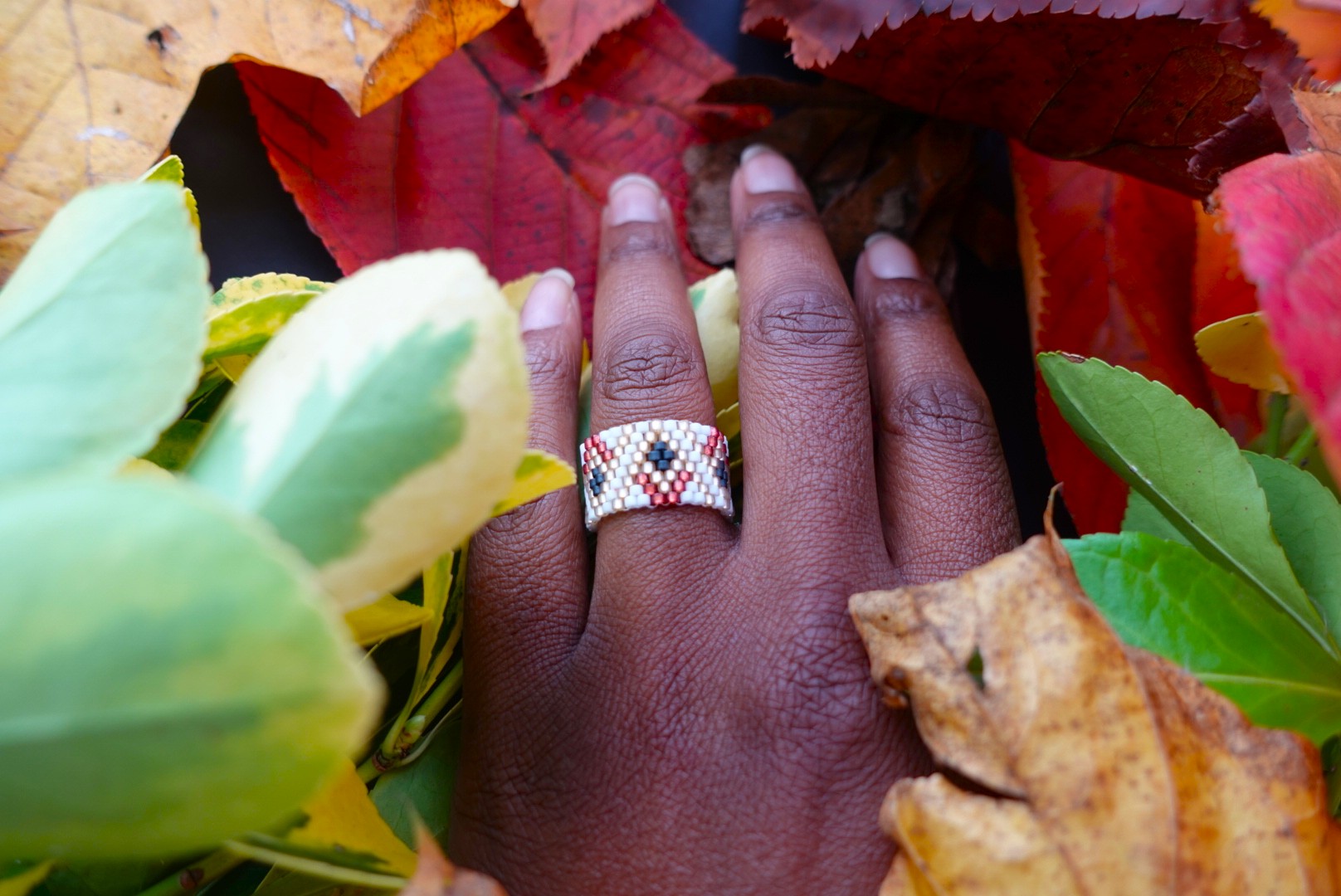 Gold Patterned Statement Ring "Egypt collection"