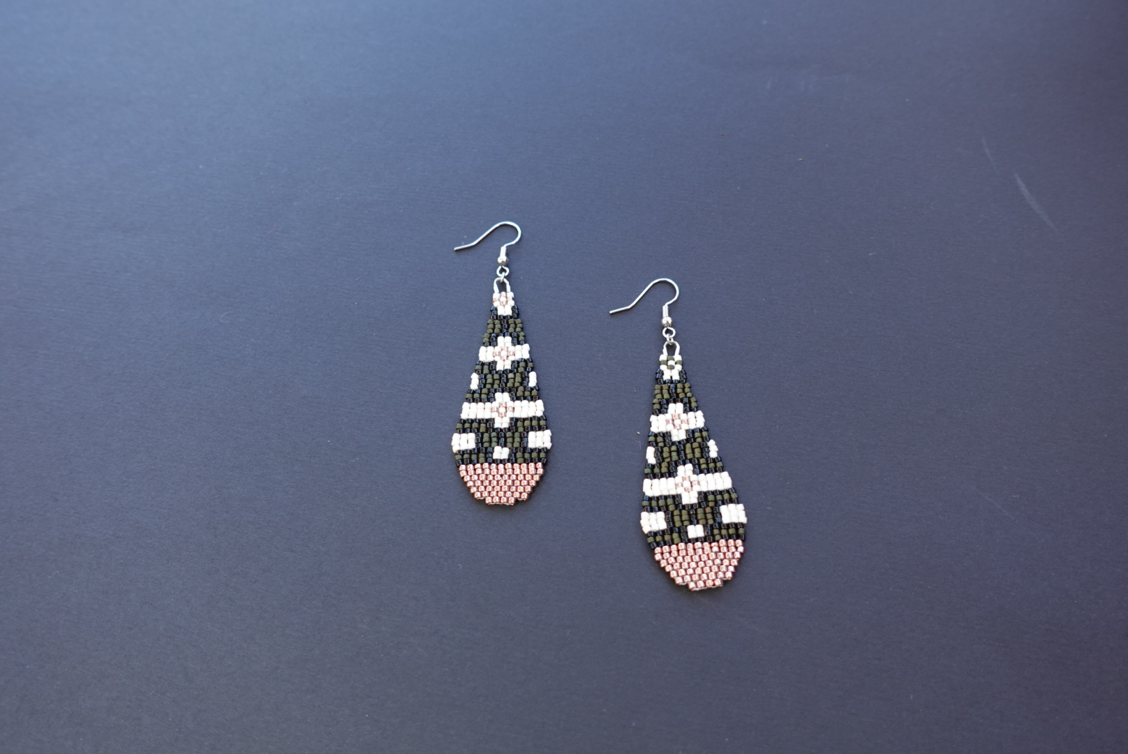 Geometric Drop Earrings "Crocodile collection"
