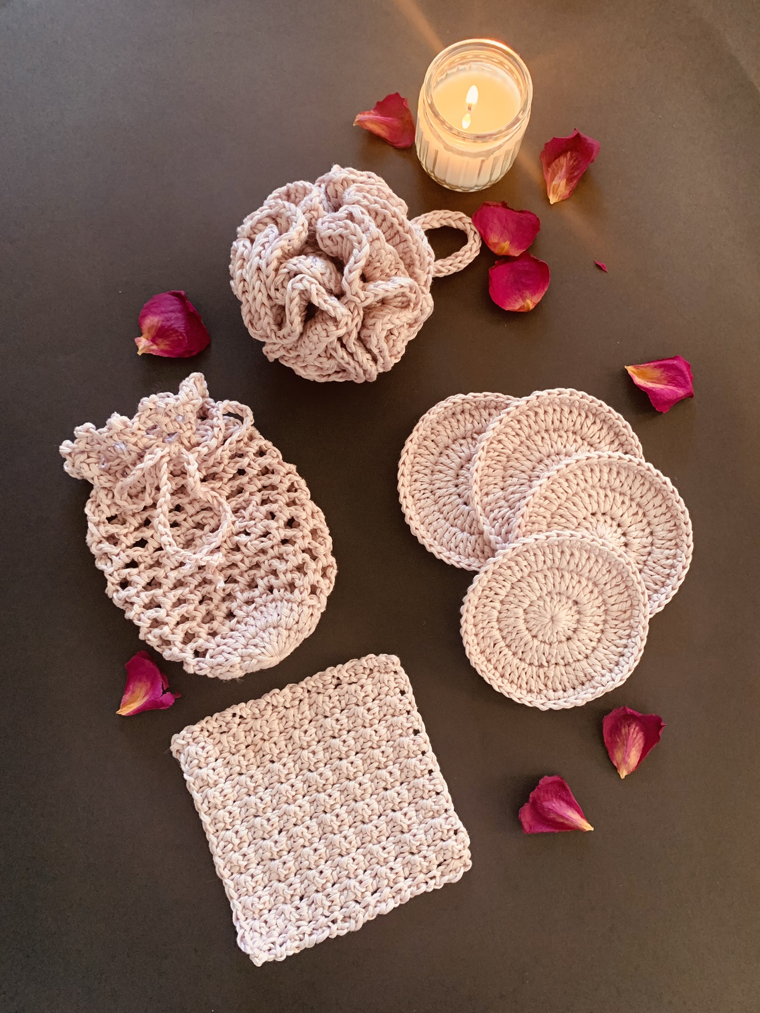 Luxurious Handmade 100% Cotton Natural Bath Set