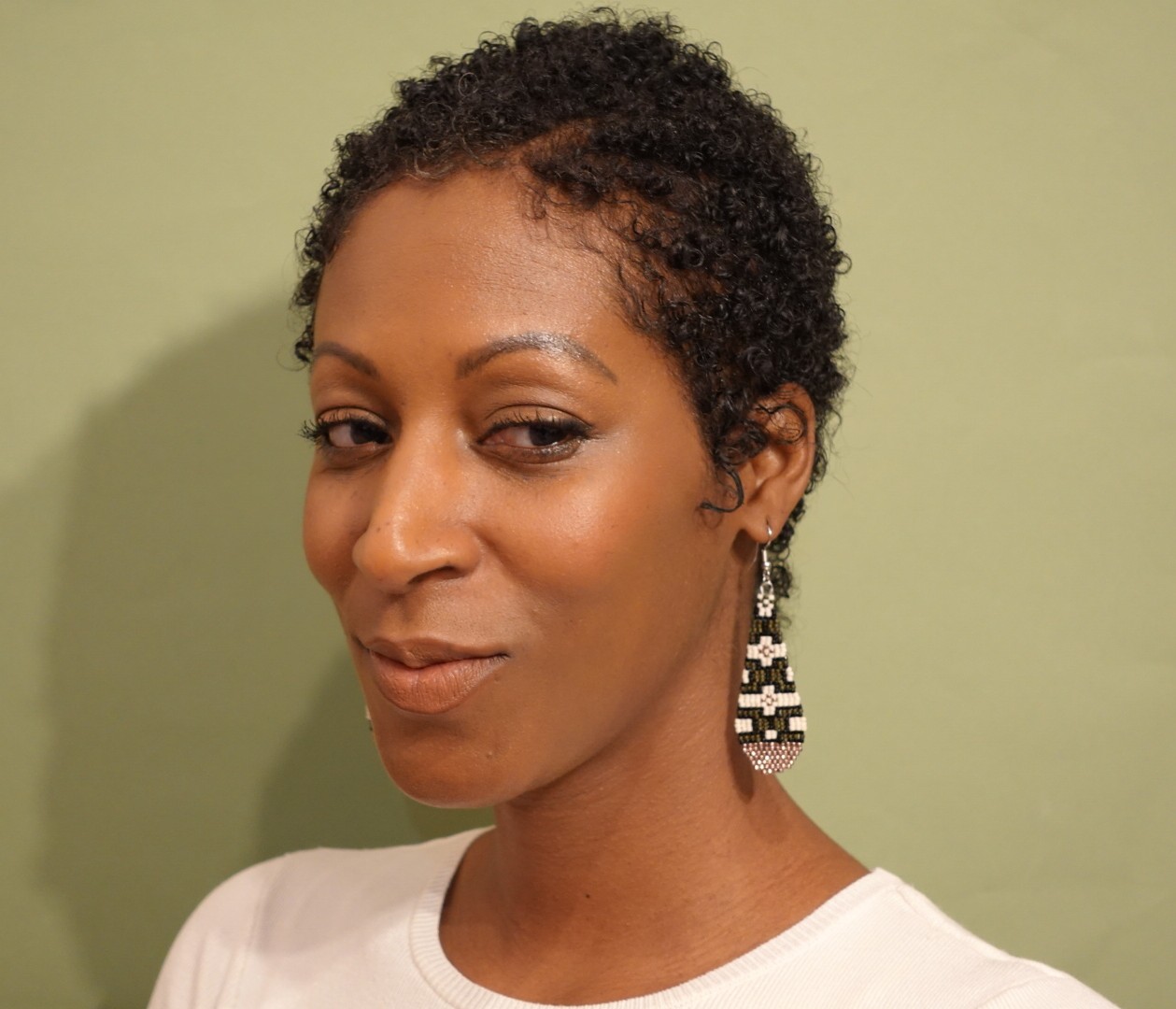 Geometric Drop Earrings "Crocodile collection"