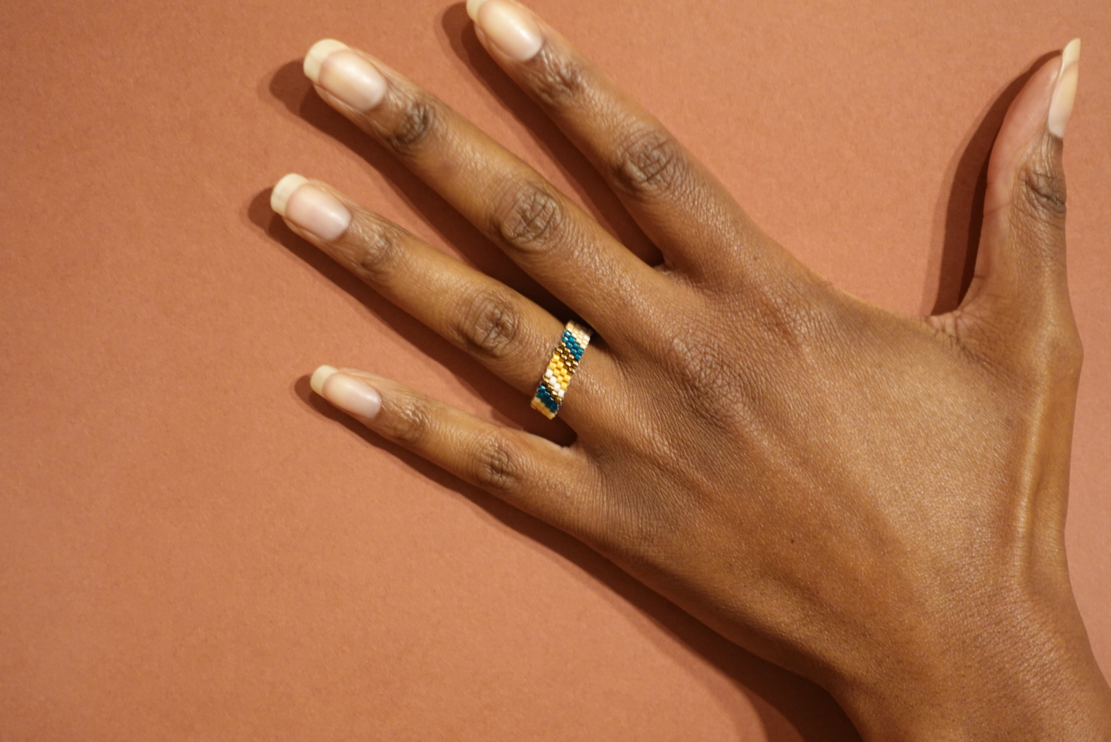 Colourful Beaded Ring "Azur collection"