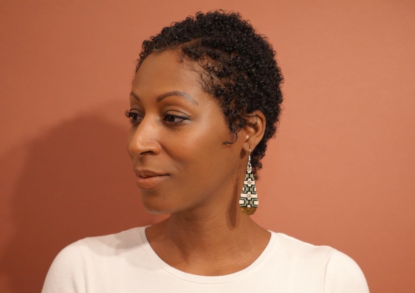 Geometric Dangle Earrings "Green Snake collection"