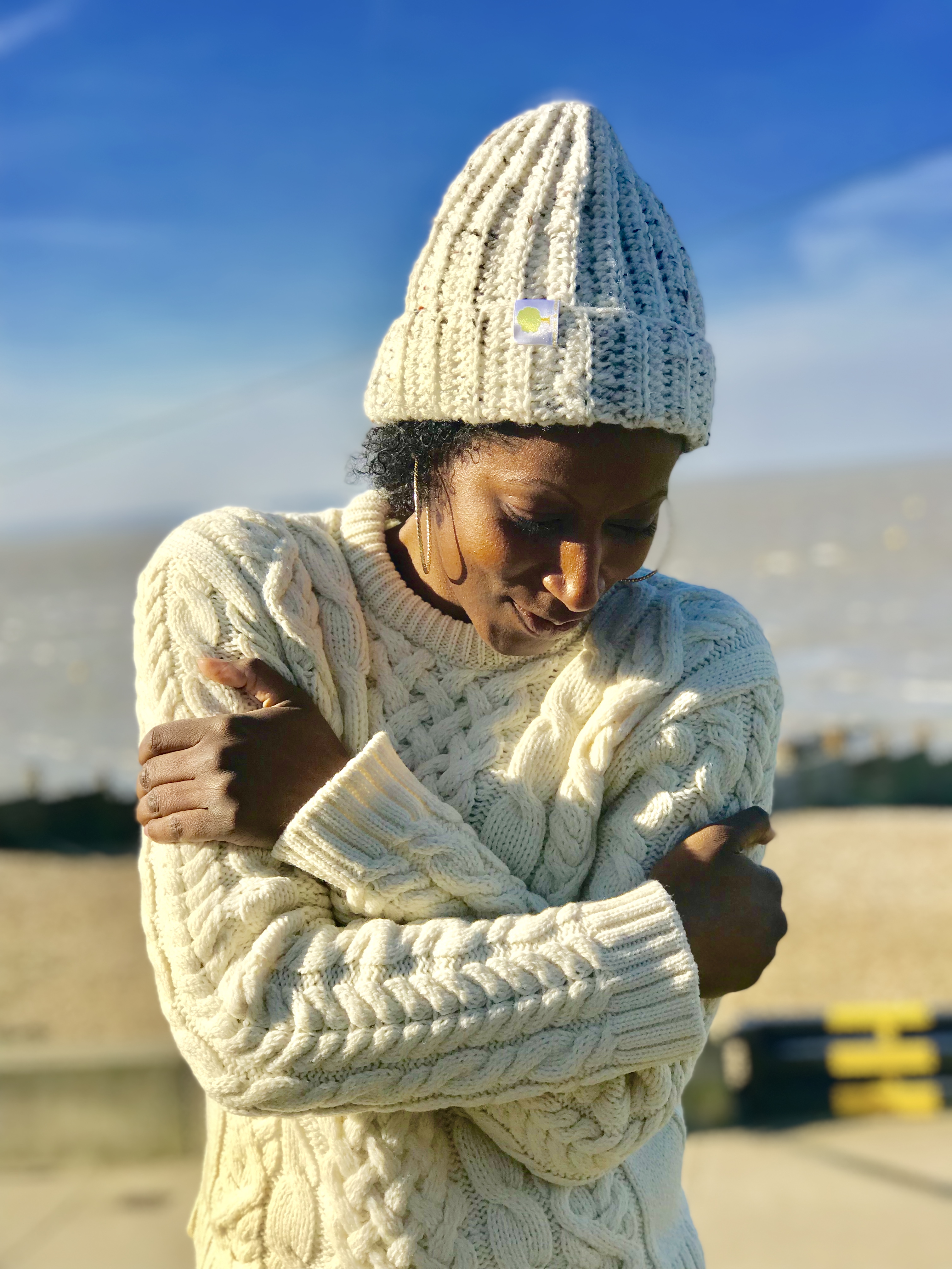 Ribbed Crochet Hat in 100% Merino Blend