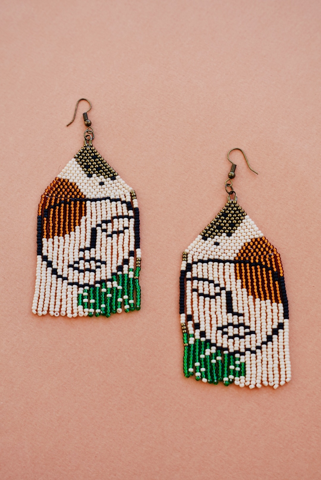Handcrafted Beaded Earrings "Face collection"