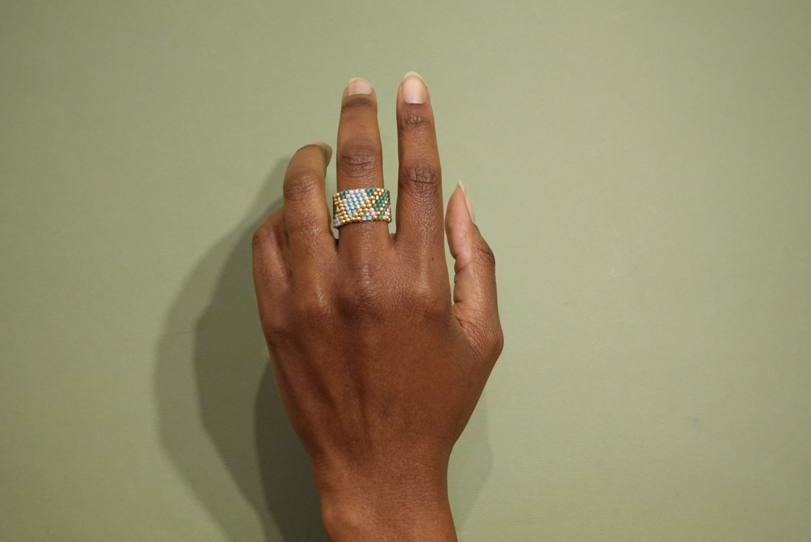 Pastel Beaded Statement Ring "Paste collection"