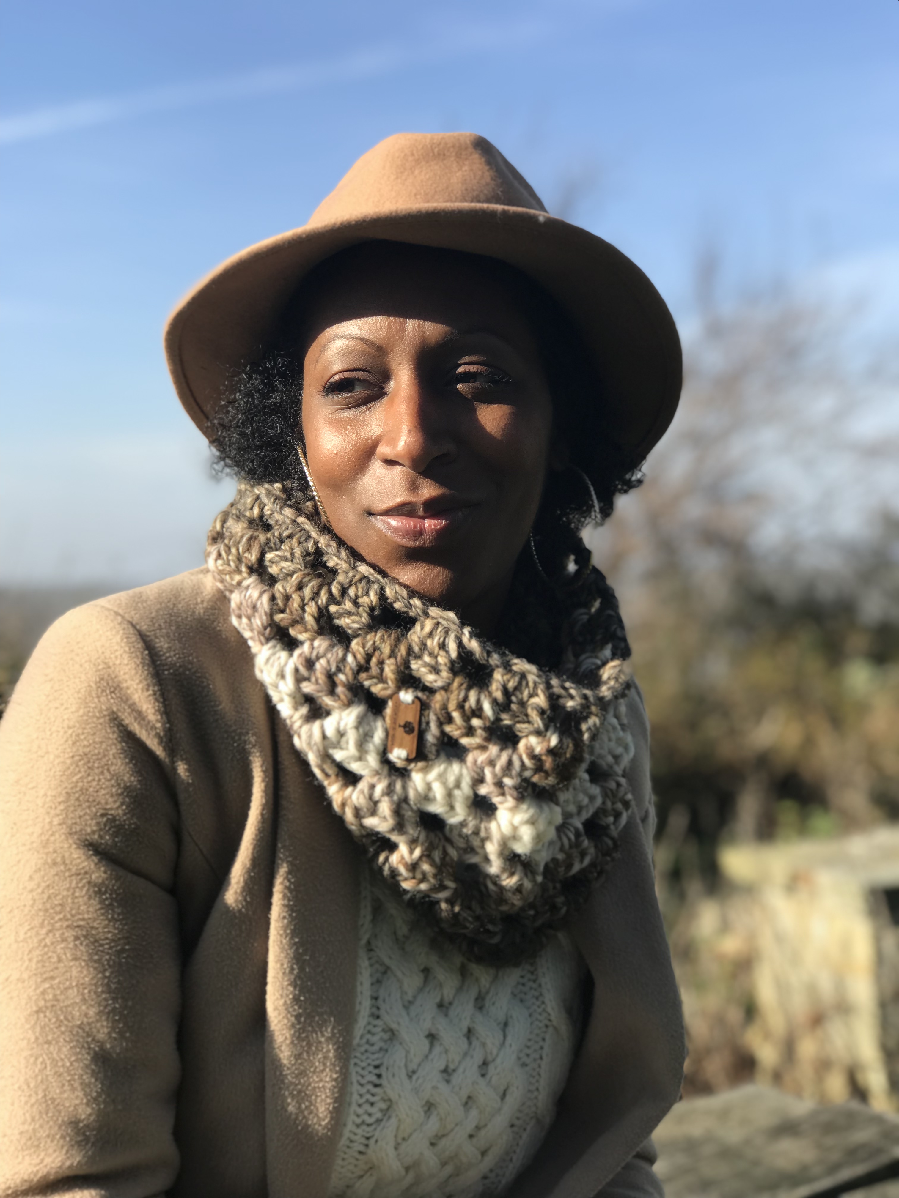 Handmade Neutral Chunky Crochet Neck Warmer in Luxurious Wool Blend