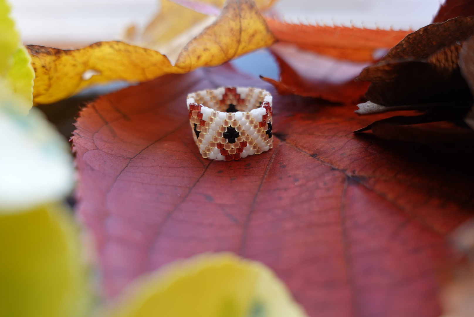 Gold Patterned Statement Ring "Egypt collection"