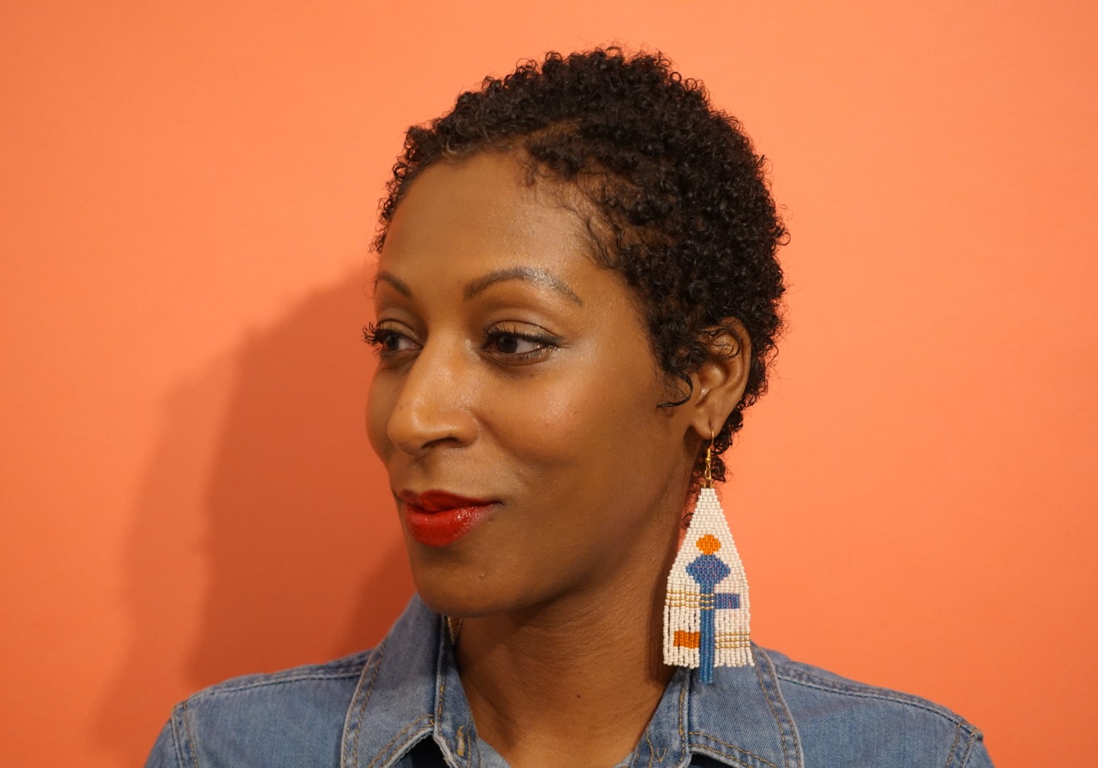 Handmade Beaded Earrings "Moon collection"