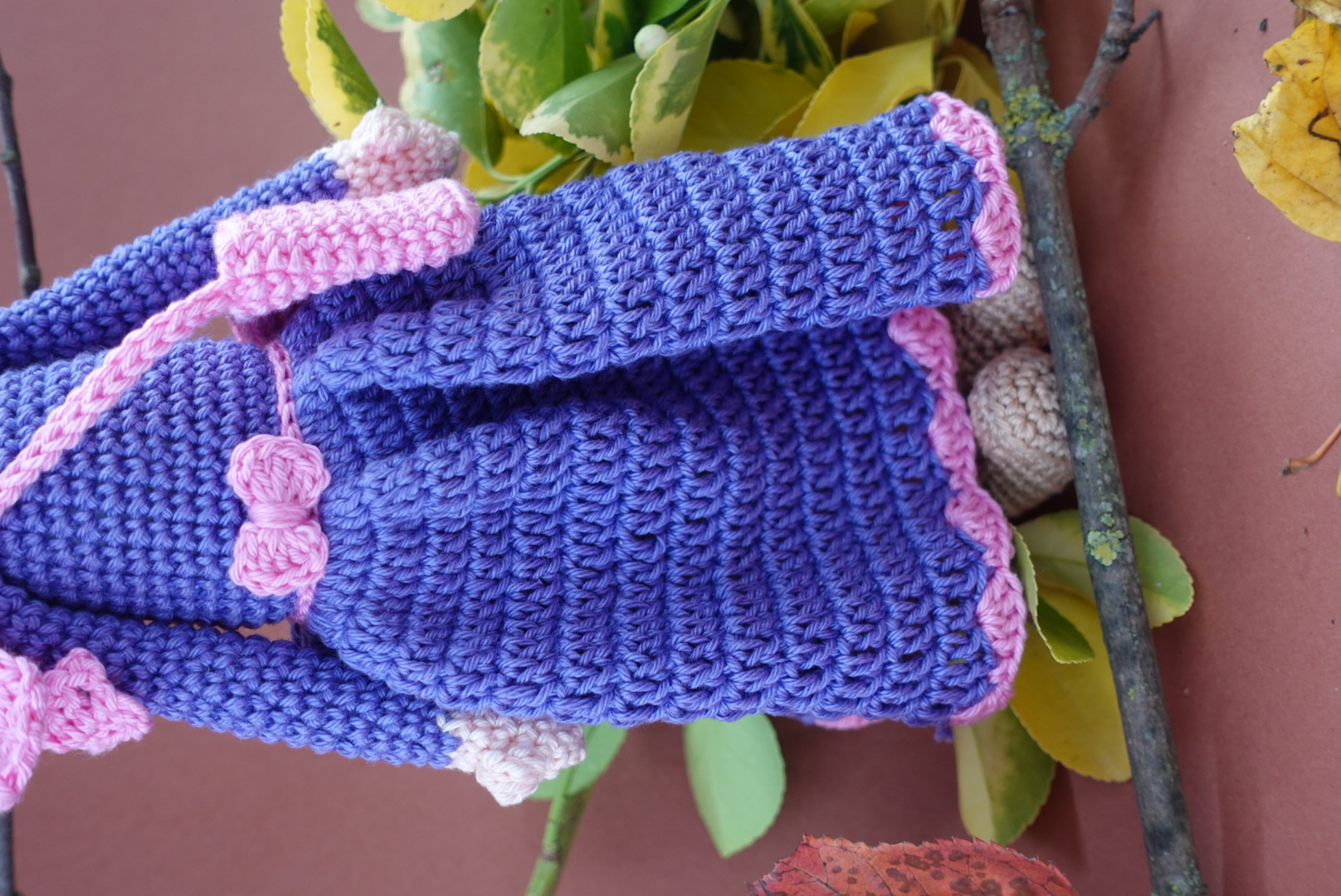 White Handmade Crochet Doll with Pink Hijab in 100% Cotton