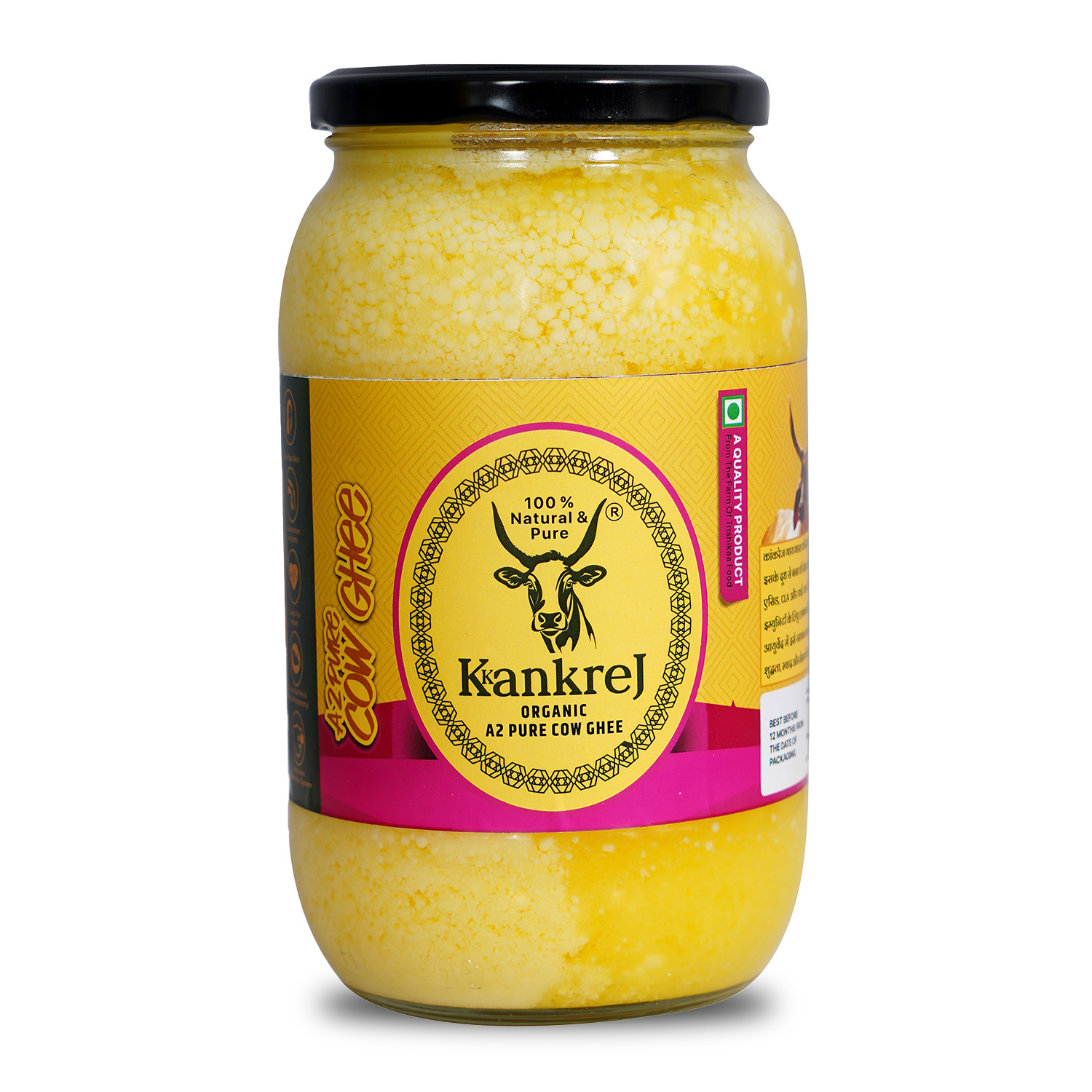 A2 Cow Bilona Desi Ghee (500 ml.)