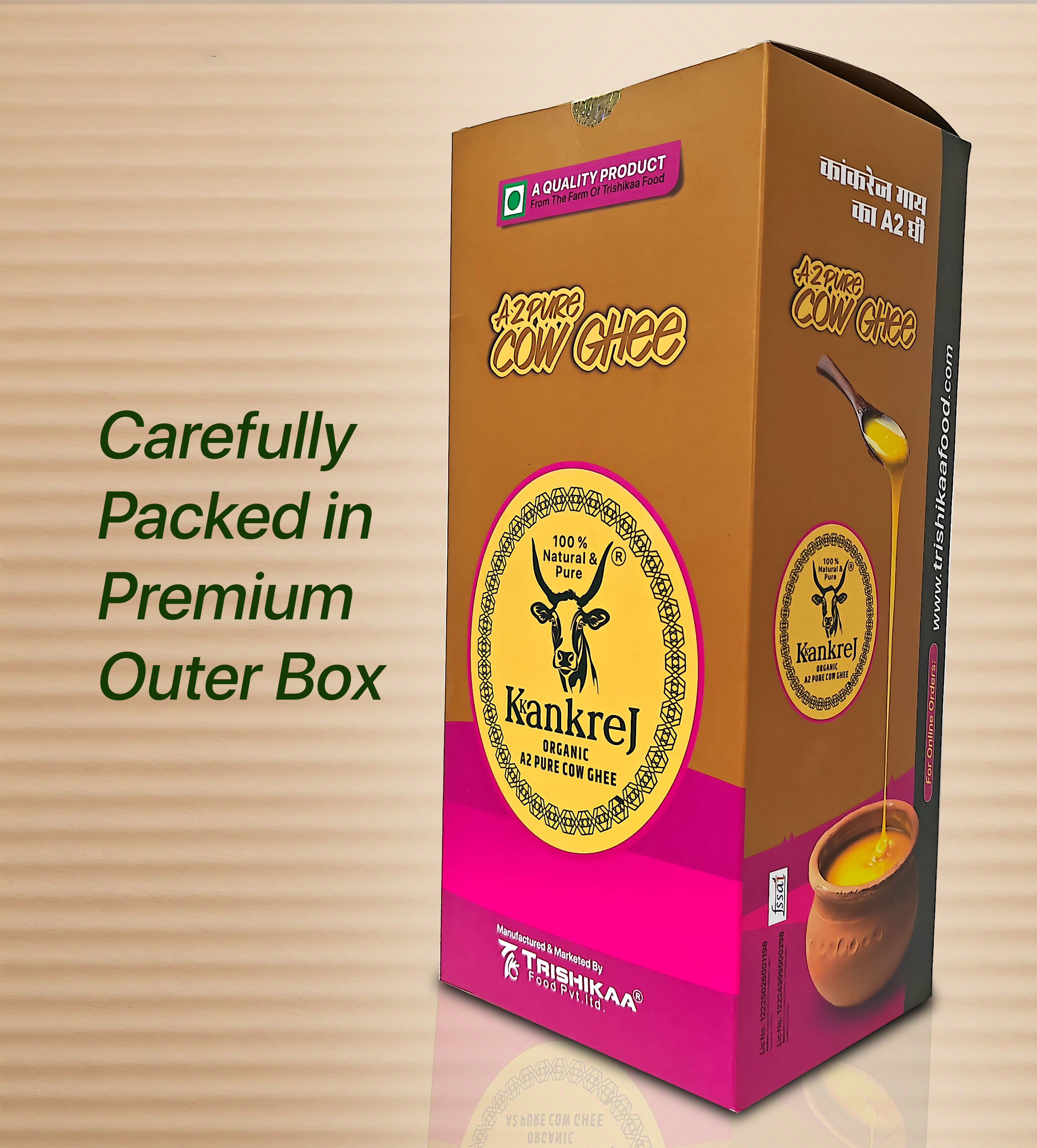 A2 Cow Bilona Desi Ghee (900 Ml.)