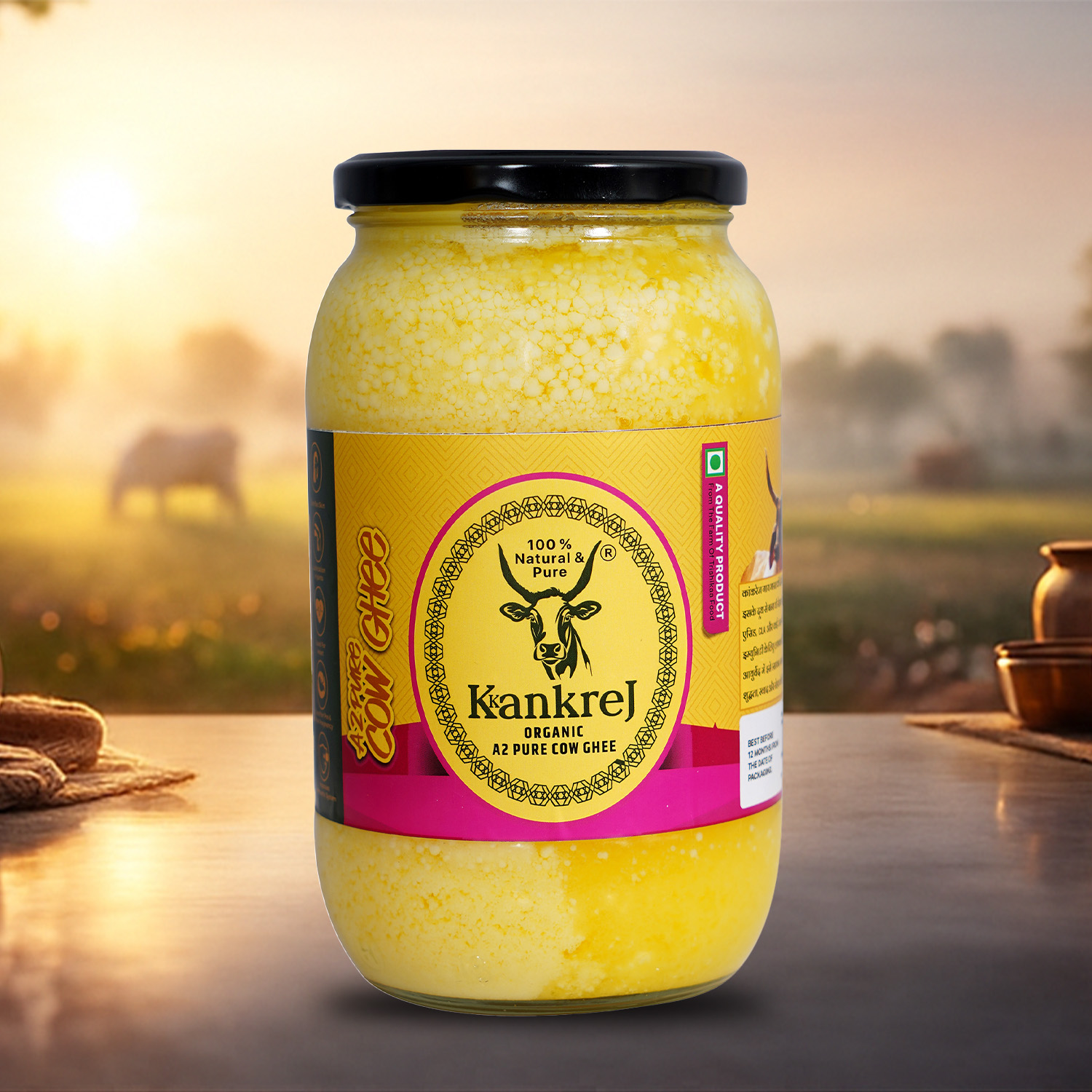 A2 Cow Bilona Desi Ghee (1 Ltr.)