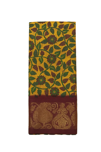 Traditional Yellow Silk Saree